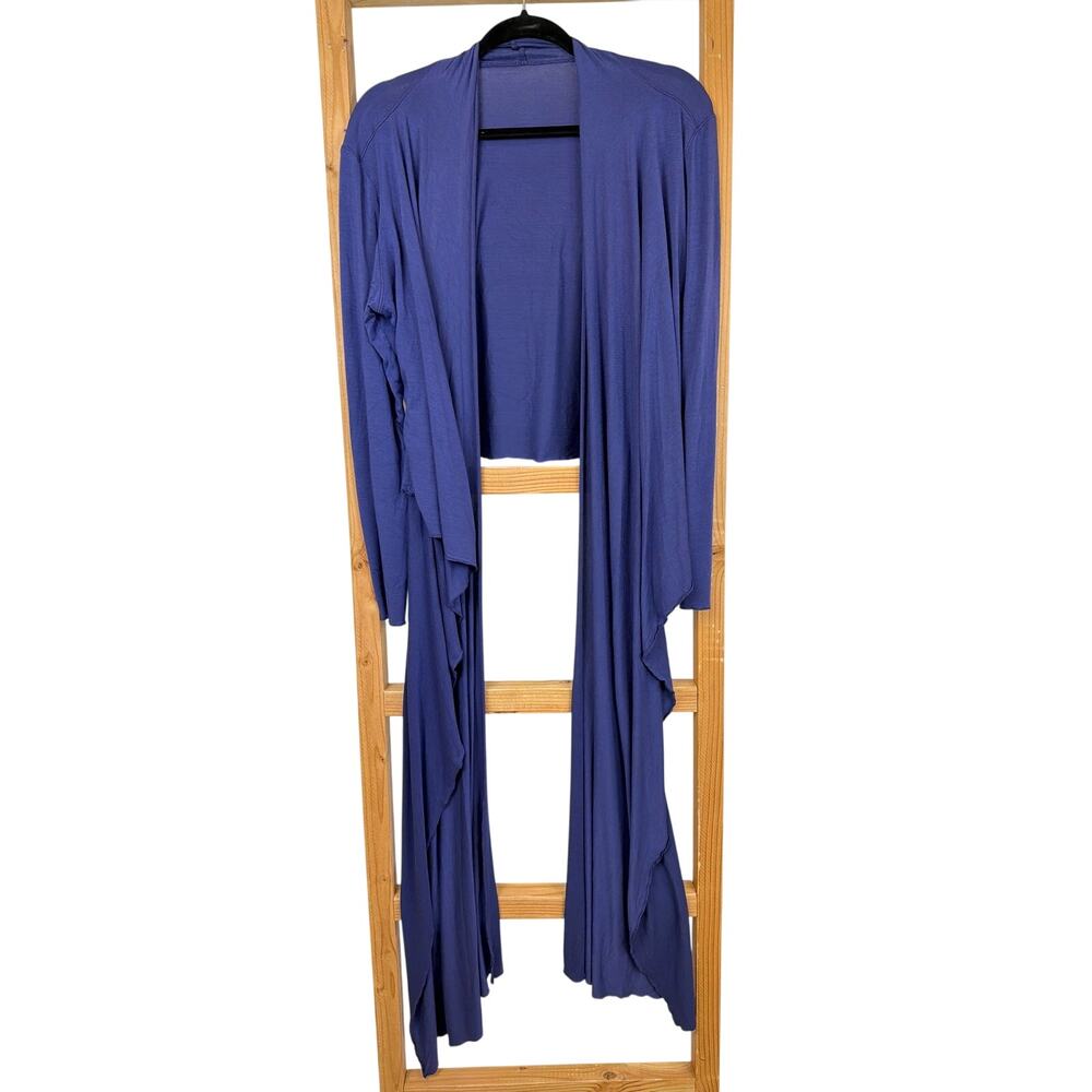 Comfy USA Purple Long Sleeve Tie Up Front Lounge Sweater MEDIUM